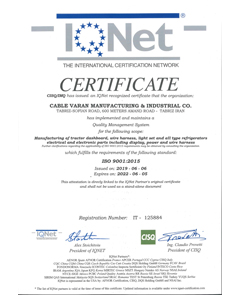 IQNet - ISO 9001:2015
